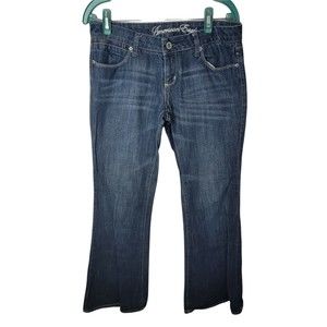 AE REAL‎ FLARE Bell Bottom Jeans Size 6 Dark Wash AMERICAN EAGLE